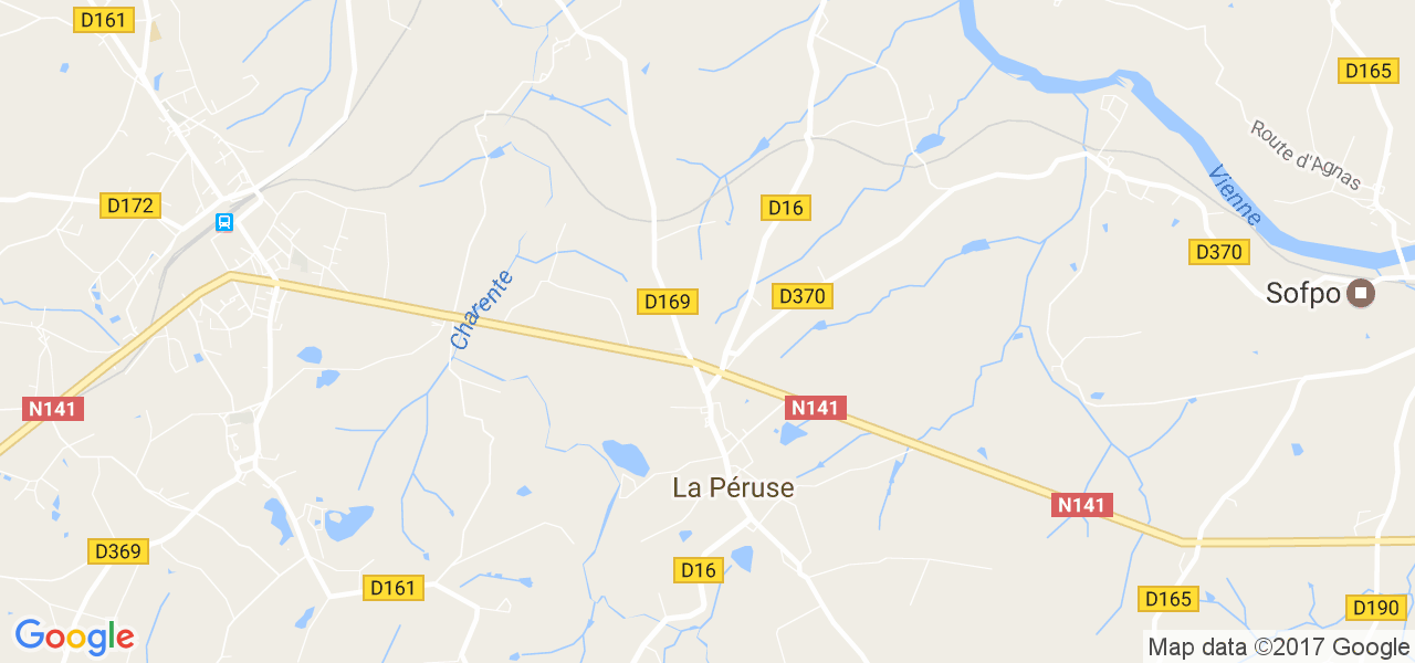 map de la ville de La Péruse