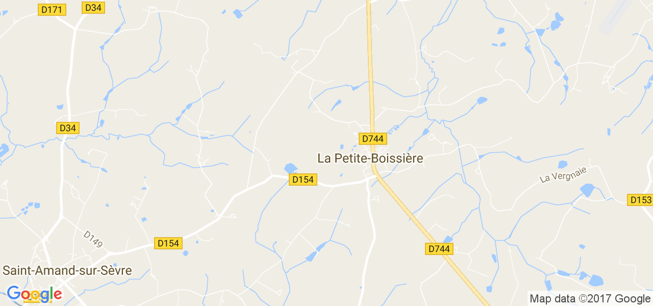 map de la ville de La Petite-Boissière