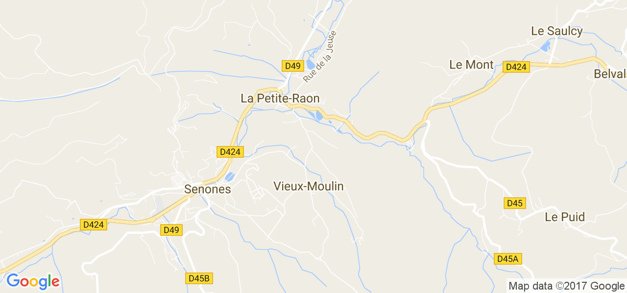 map de la ville de La Petite-Raon