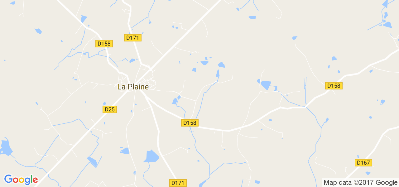 map de la ville de La Plaine