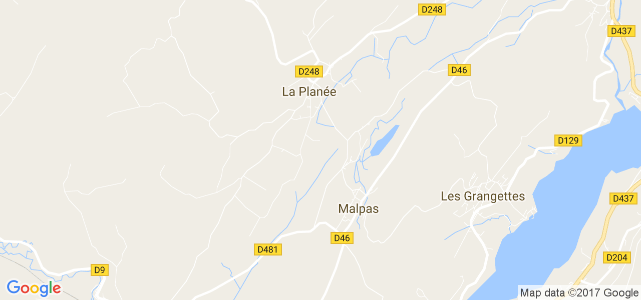 map de la ville de La Planée