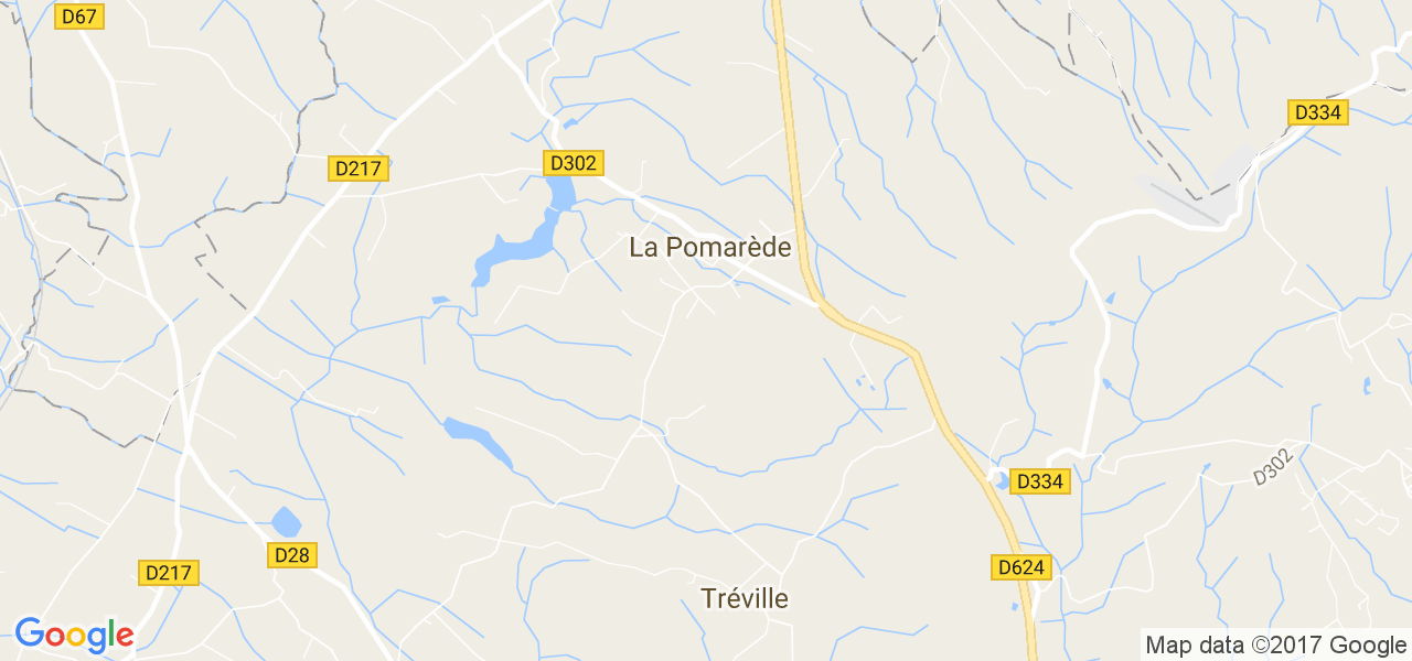 map de la ville de La Pomarède