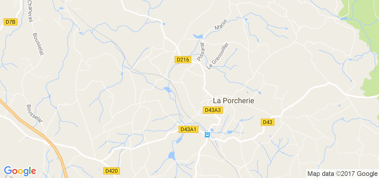 map de la ville de La Porcherie