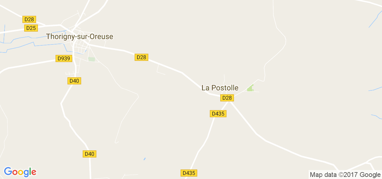 map de la ville de La Postolle