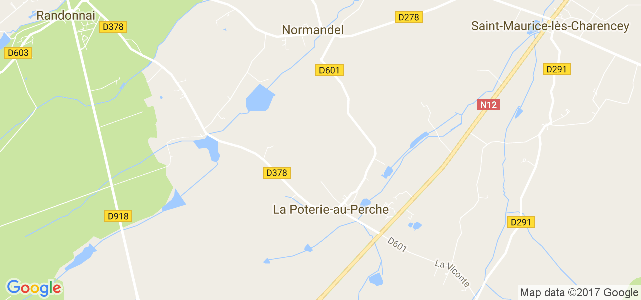 map de la ville de La Poterie-au-Perche