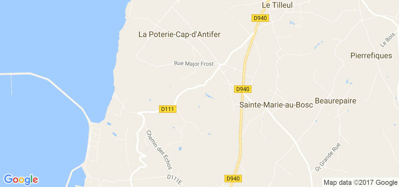 map de la ville de La Poterie-Cap-d'Antifer