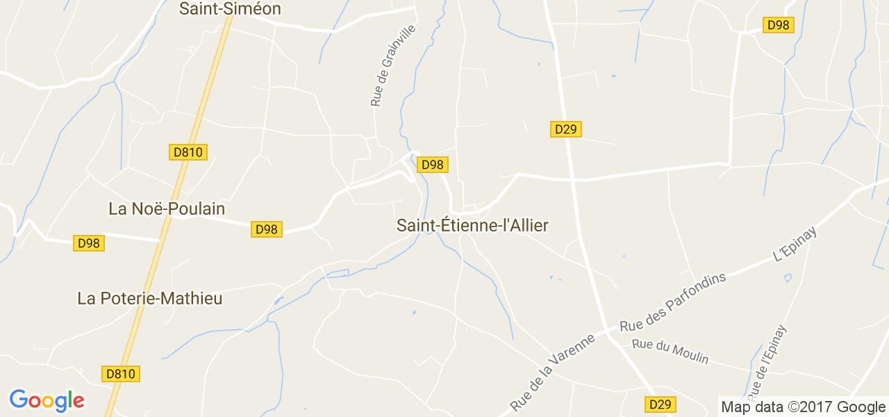 map de la ville de La Poterie-Mathieu