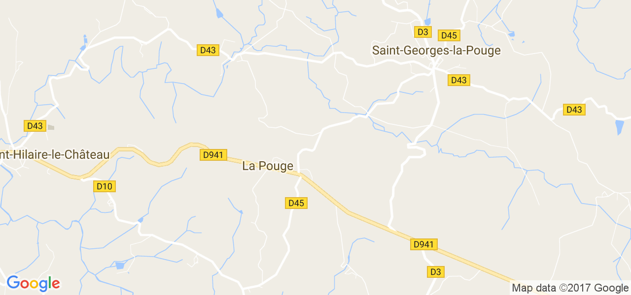 map de la ville de La Pouge