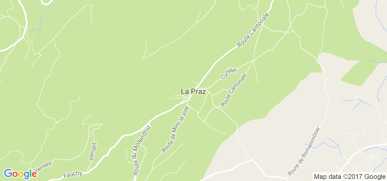 map de la ville de La Praz