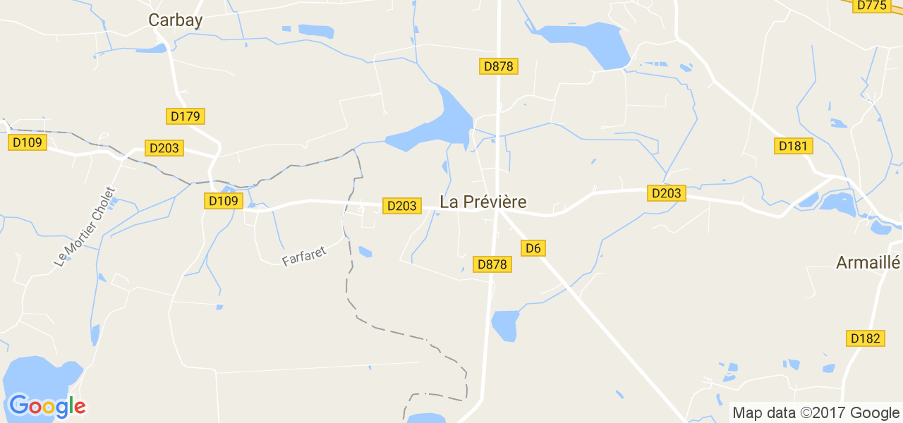 map de la ville de La Prévière