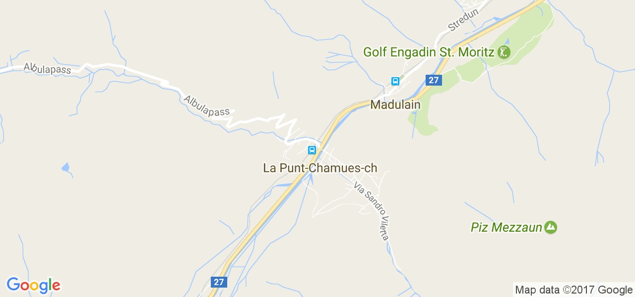 map de la ville de La Punt-Chamues-ch