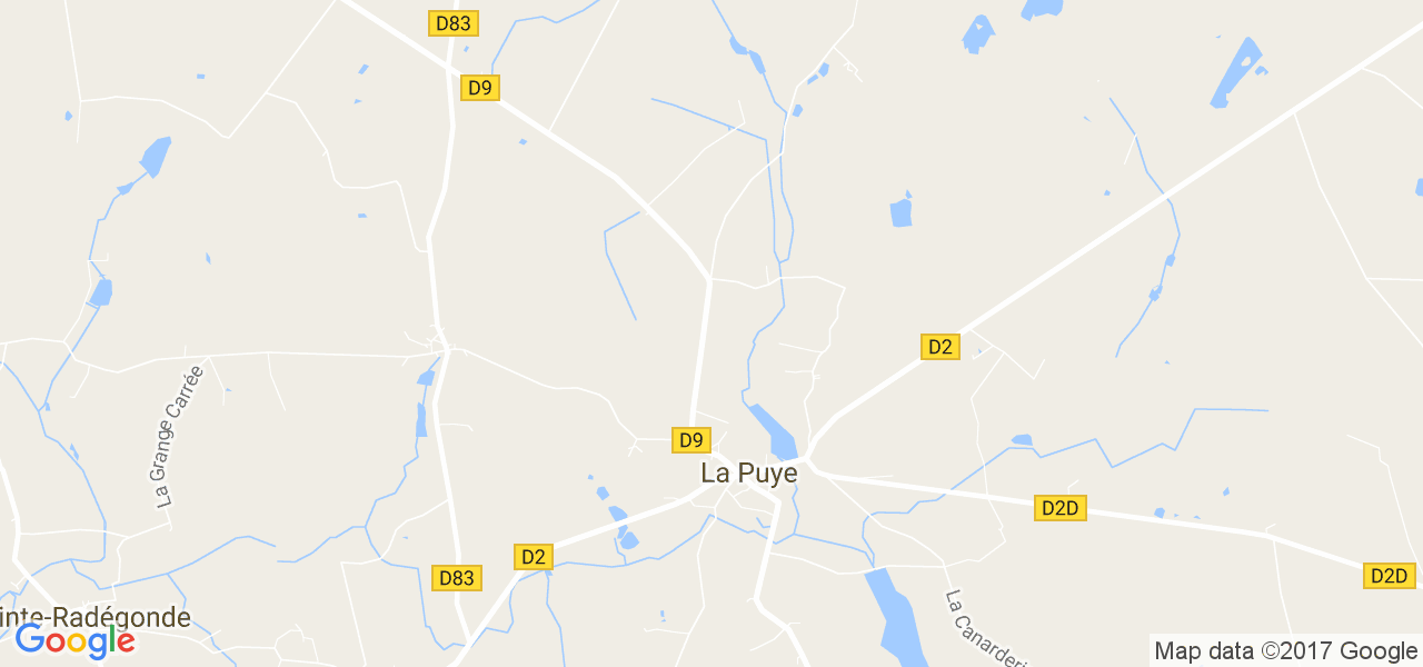 map de la ville de La Puye