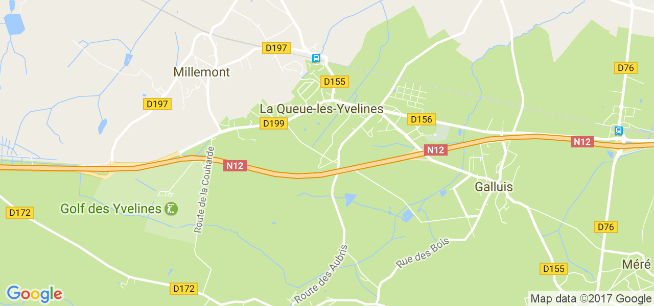 map de la ville de La Queue-les-Yvelines