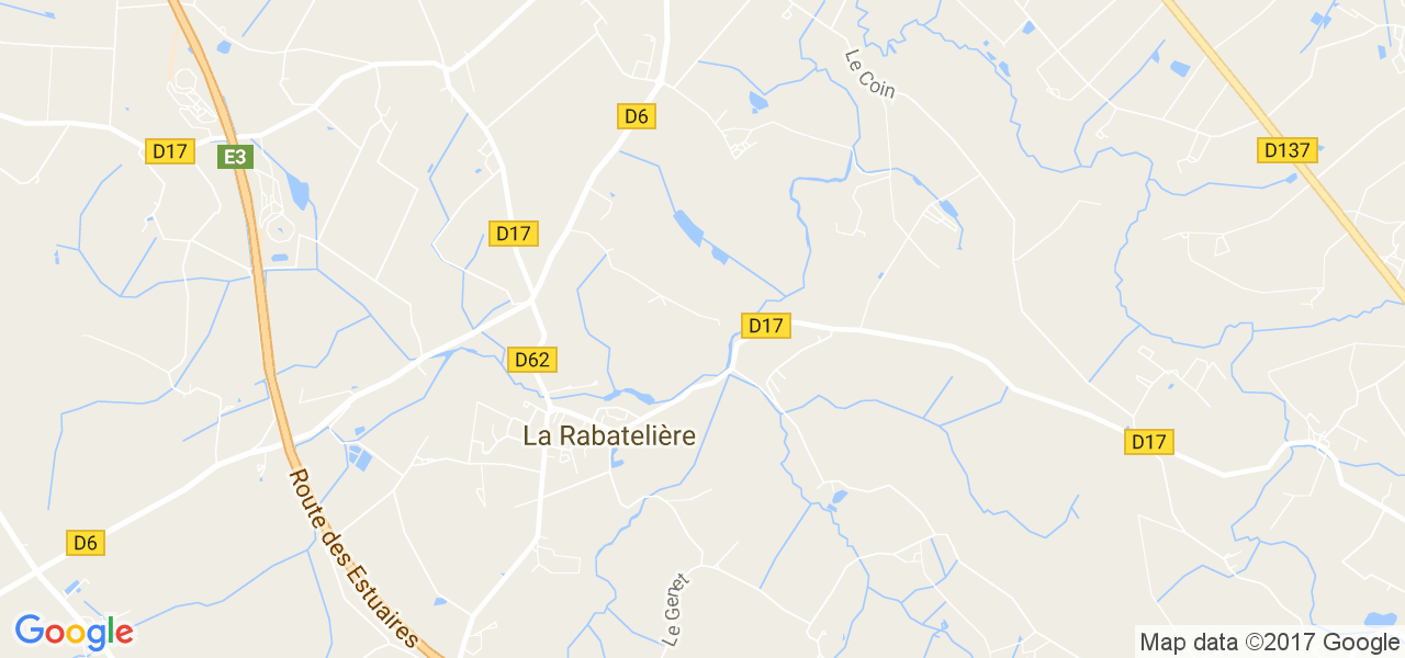 map de la ville de La Rabatelière