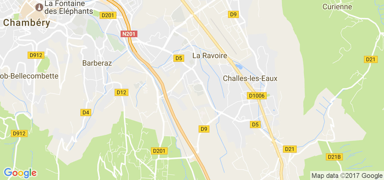 map de la ville de La Ravoire