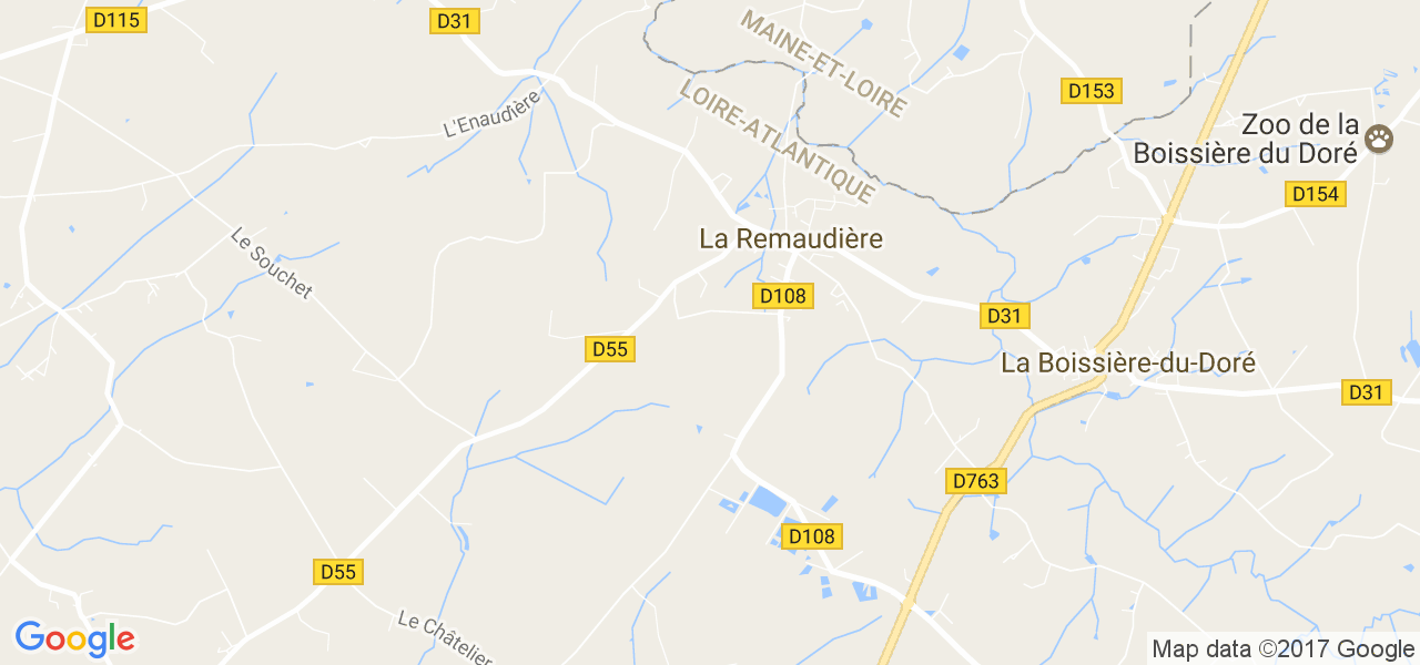 map de la ville de La Remaudière