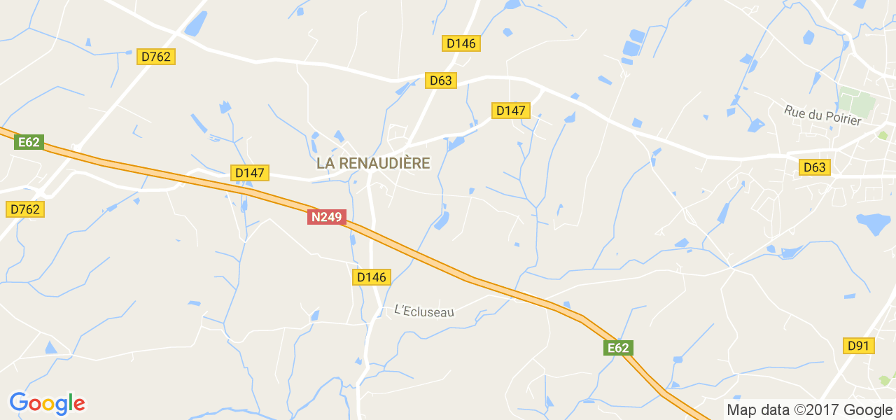 map de la ville de La Renaudière