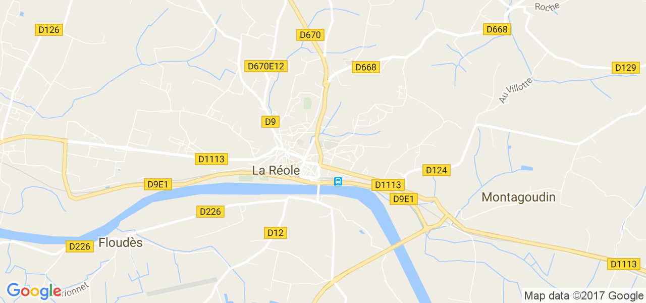 map de la ville de La Réole