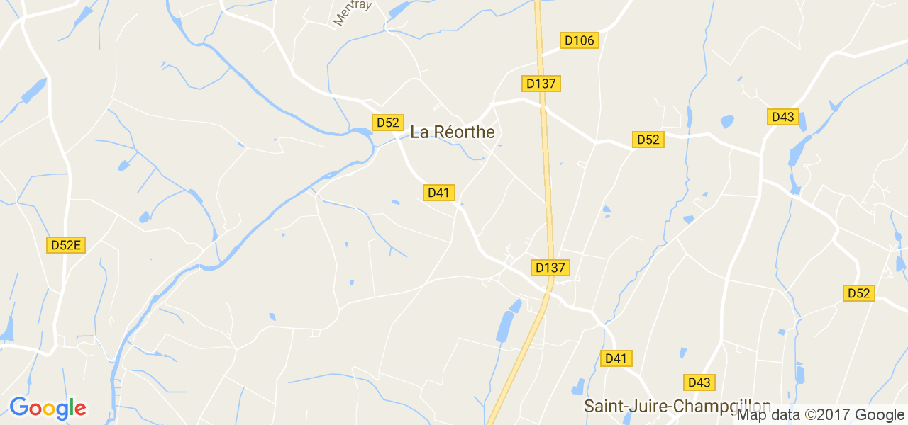 map de la ville de La Réorthe