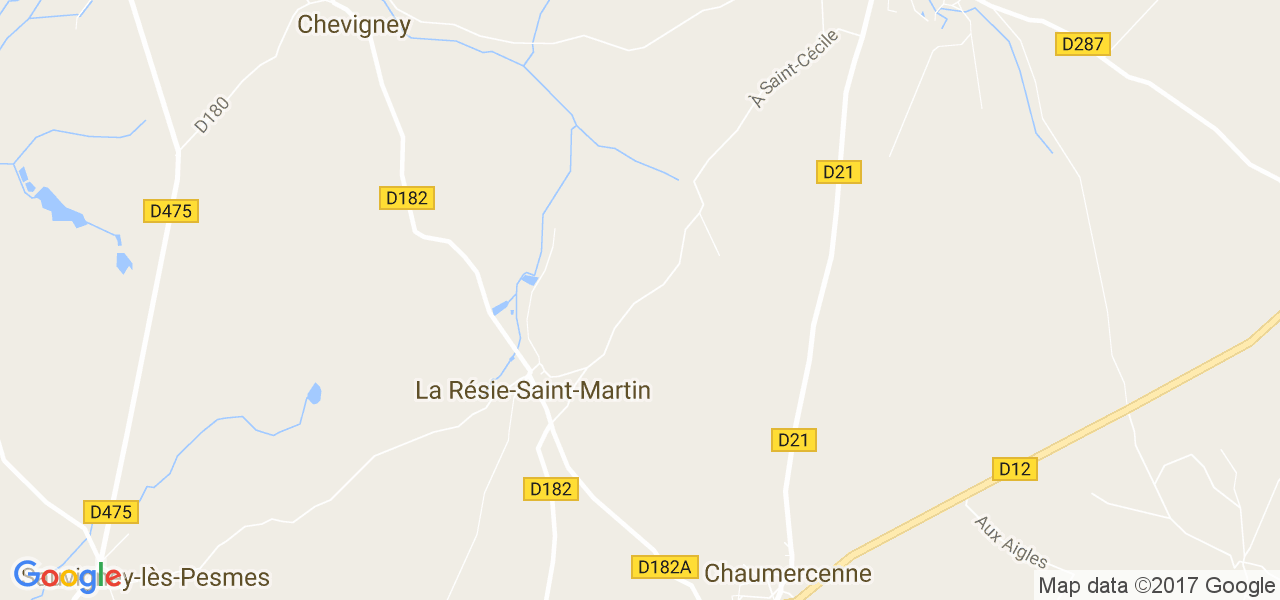 map de la ville de La Résie-Saint-Martin