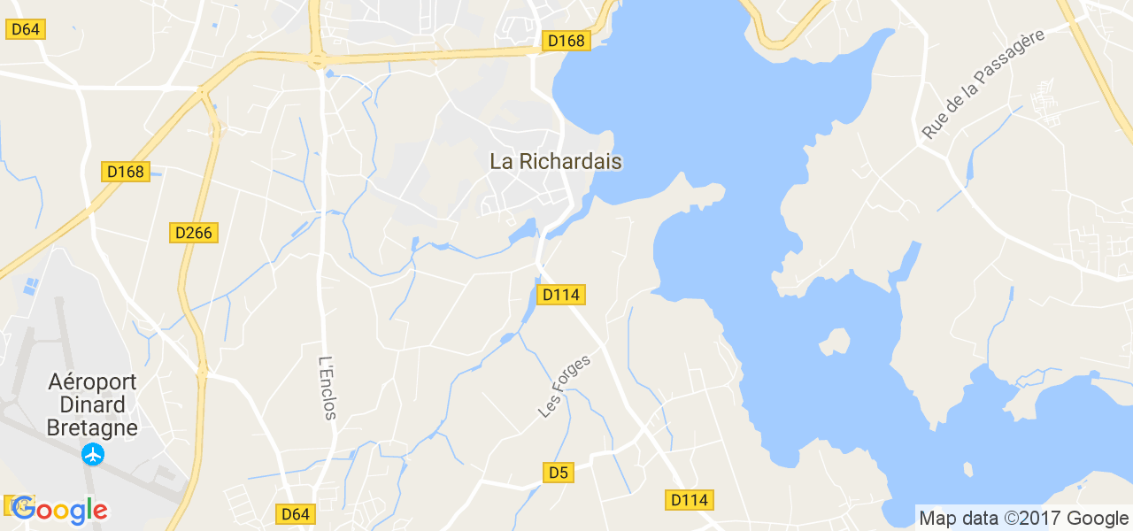 map de la ville de La Richardais