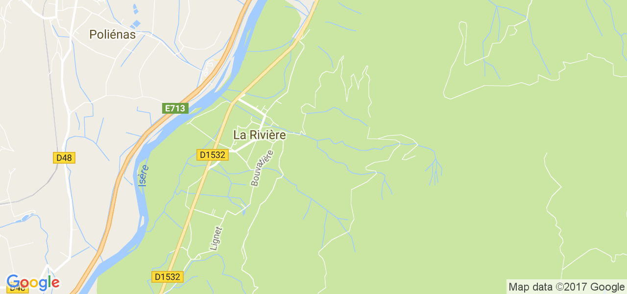 map de la ville de La Rivière