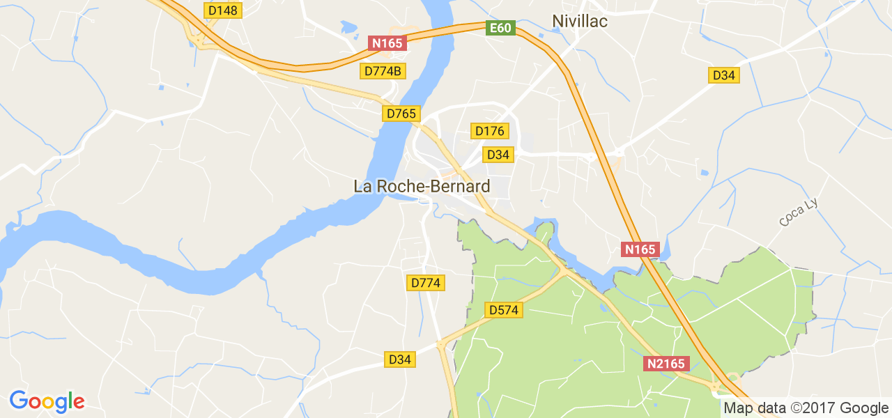 map de la ville de La Roche-Bernard