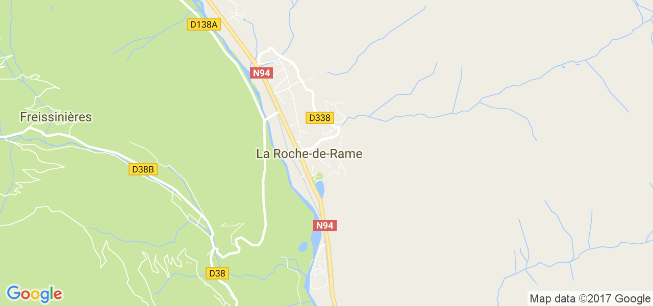 map de la ville de La Roche-de-Rame