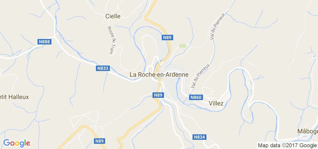 map de la ville de La Roche-En-Ardenne