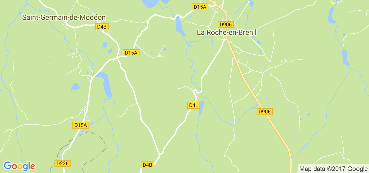 map de la ville de La Roche-en-Brenil