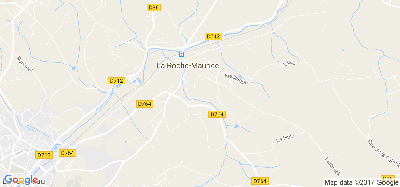 map de la ville de La Roche-Maurice