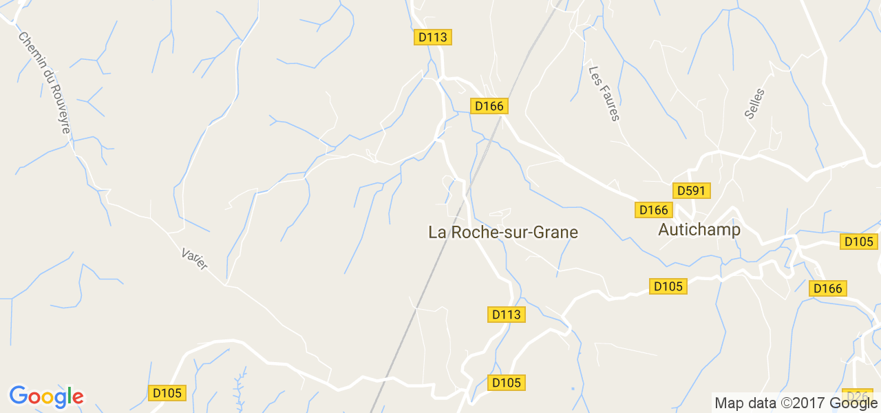 map de la ville de La Roche-sur-Grane