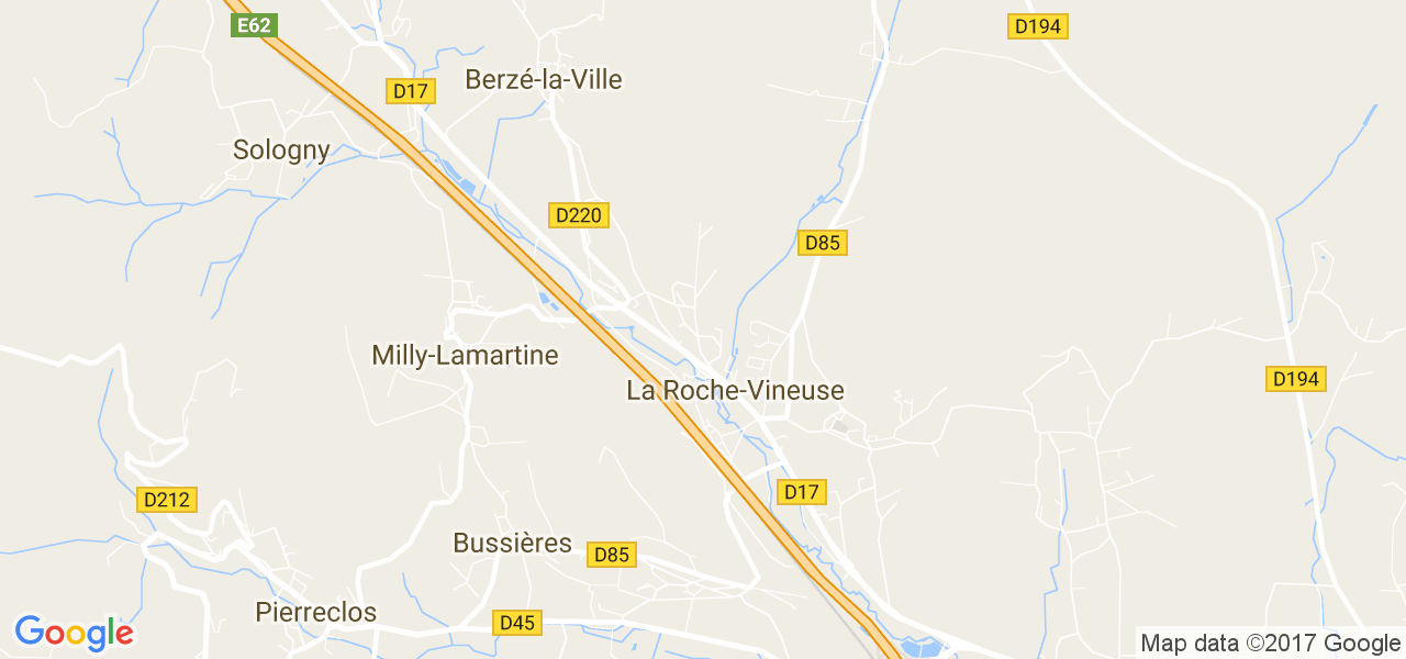 map de la ville de La Roche-Vineuse