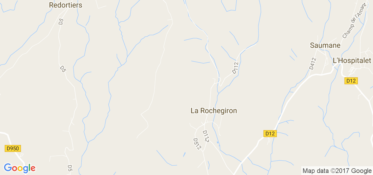 map de la ville de La Rochegiron