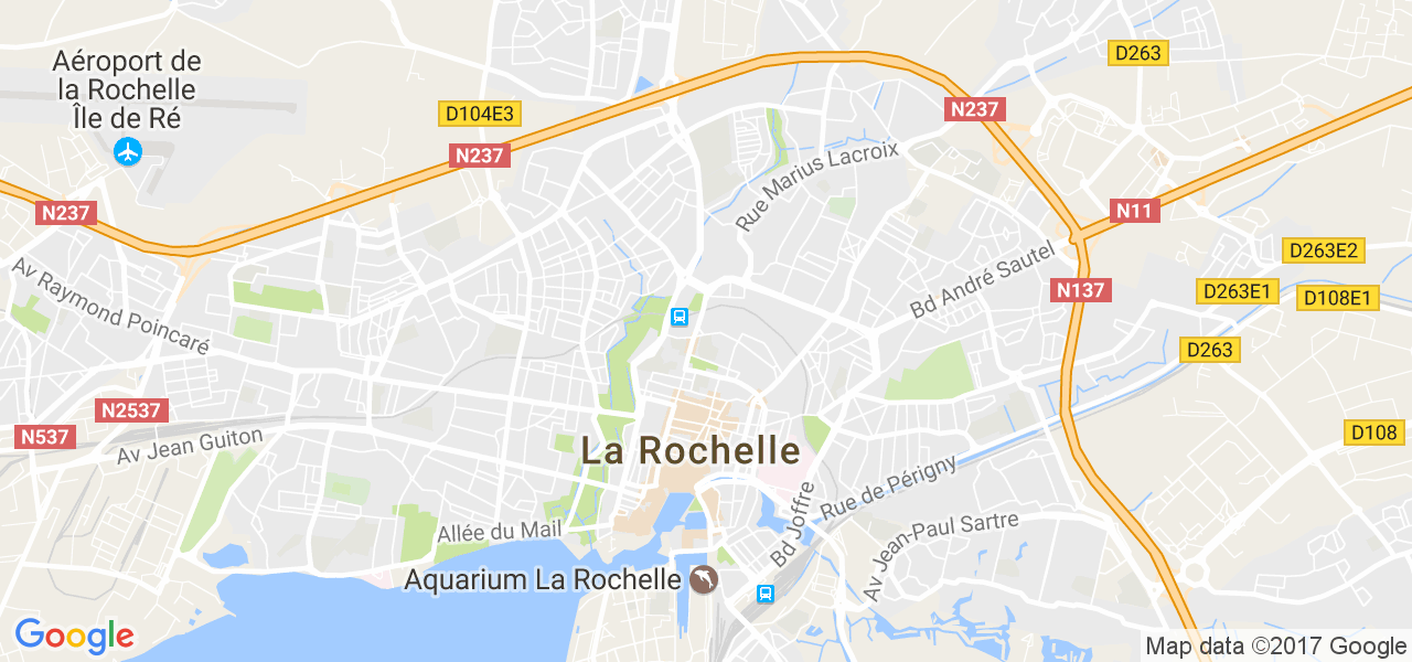 map de la ville de La Rochelle