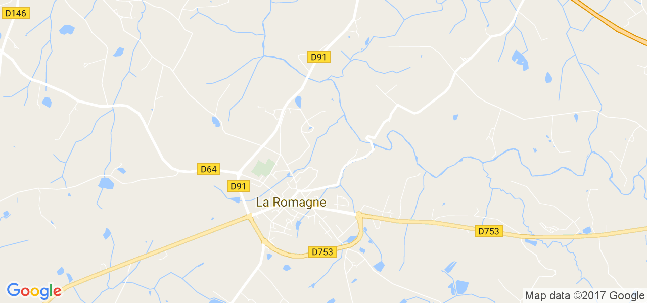 map de la ville de La Romagne