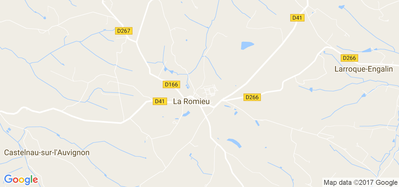 map de la ville de La Romieu