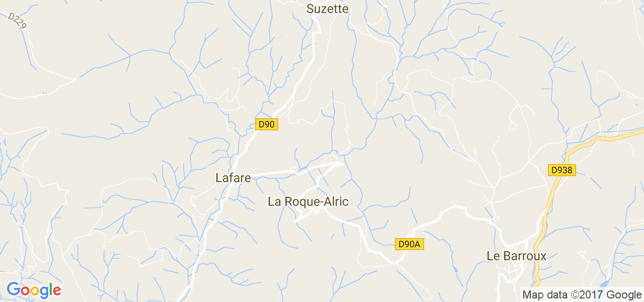 map de la ville de La Roque-Alric