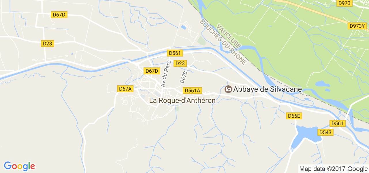 map de la ville de La Roque-d'Anthéron