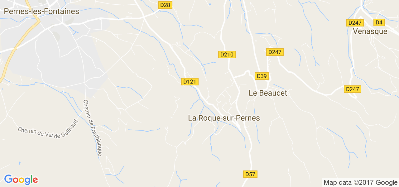 map de la ville de La Roque-sur-Pernes