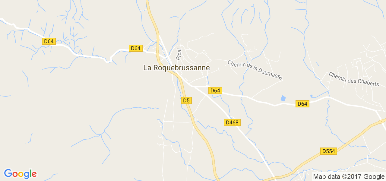 map de la ville de La Roquebrussanne