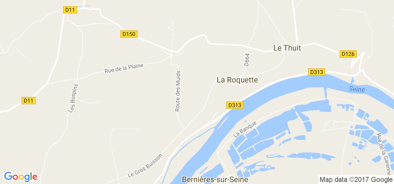 map de la ville de La Roquette