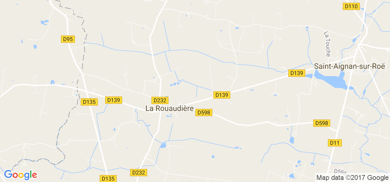 map de la ville de La Rouaudière