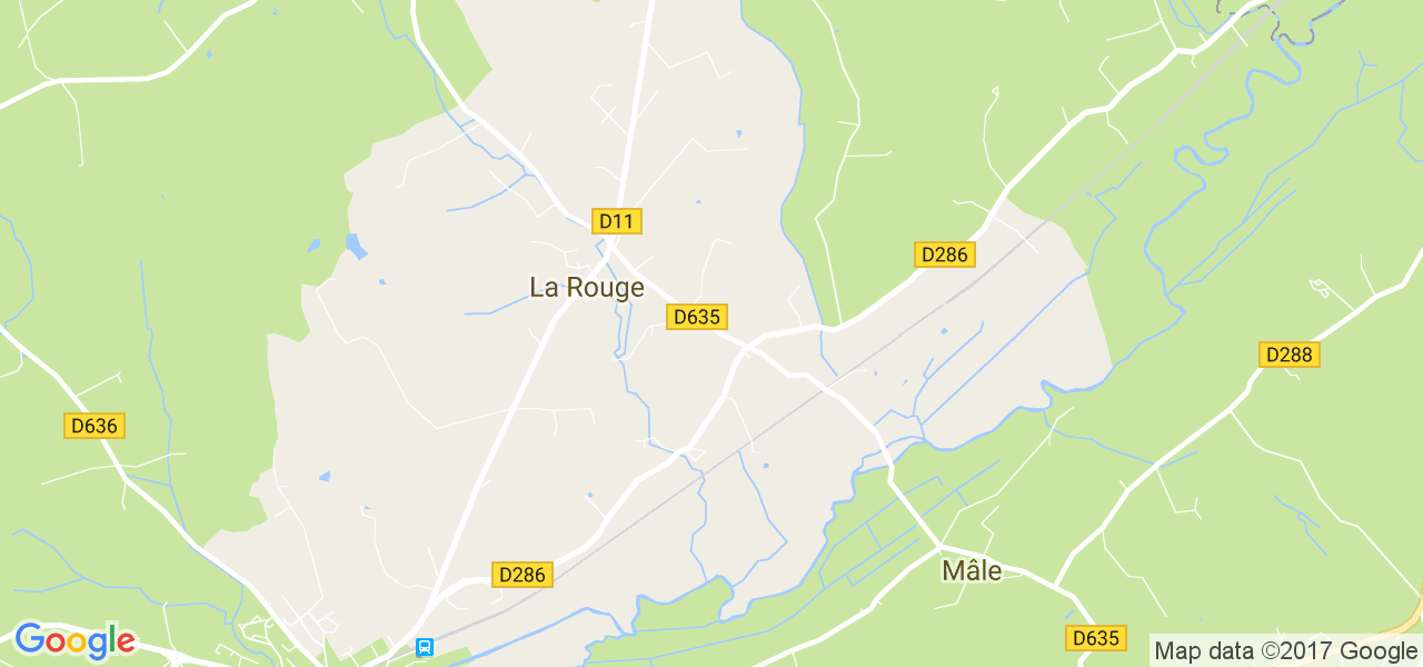 map de la ville de La Rouge