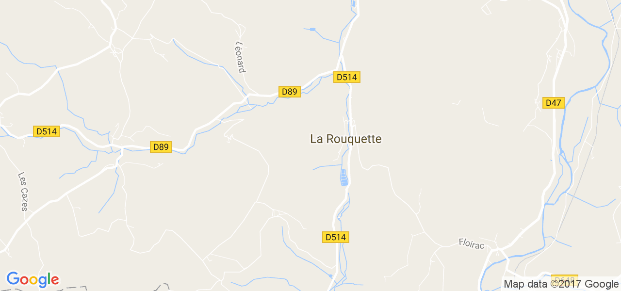 map de la ville de La Rouquette