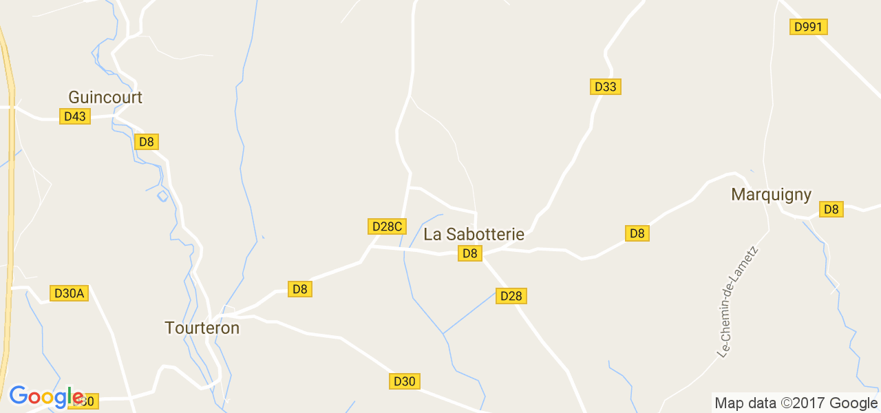 map de la ville de La Sabotterie