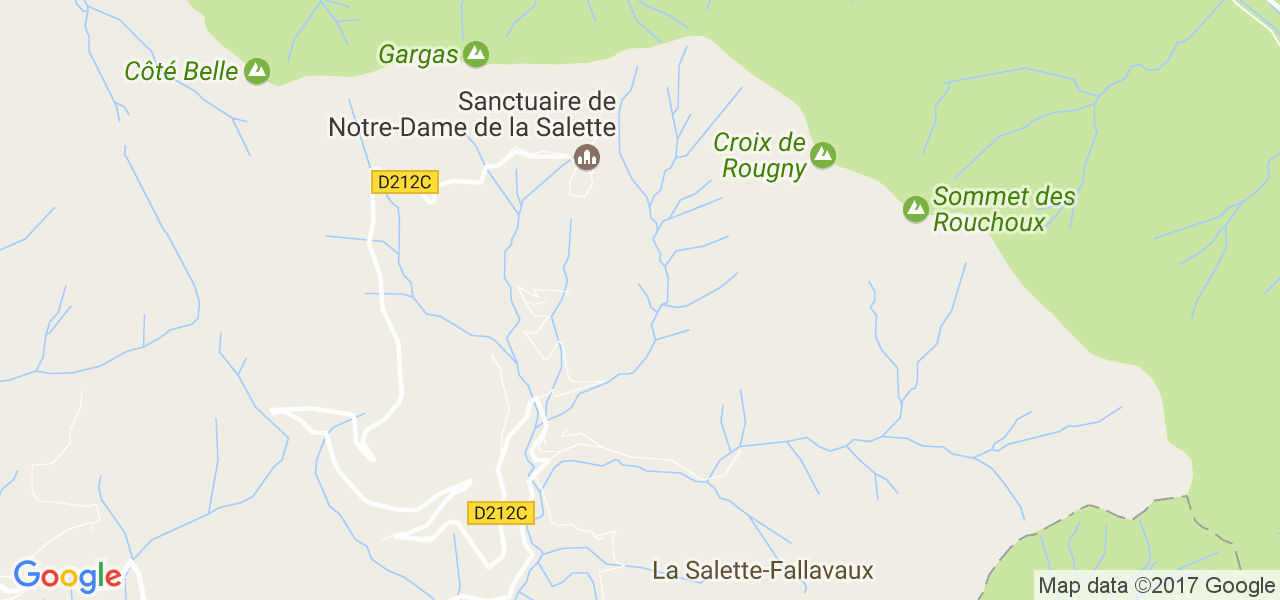 map de la ville de La Salette-Fallavaux