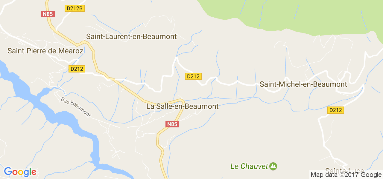 map de la ville de La Salle-en-Beaumont