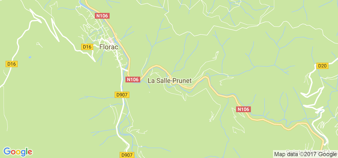 map de la ville de La Salle-Prunet