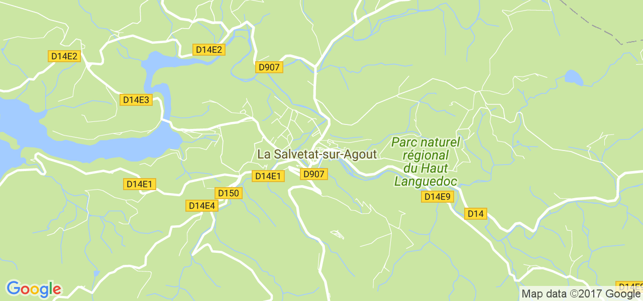 map de la ville de La Salvetat-sur-Agout